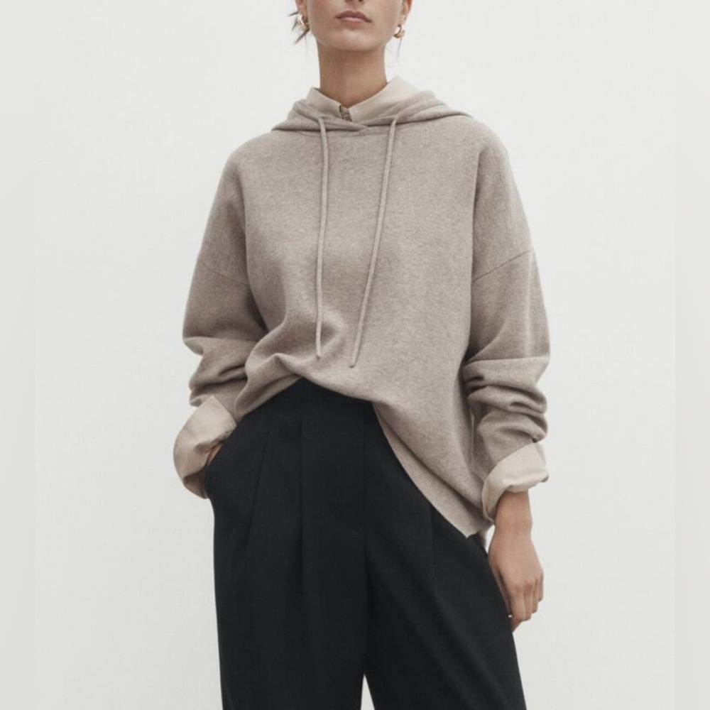 Massimo Dutti Knit sweater with hood